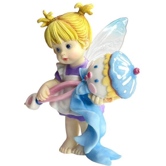 My Little Kitchen Fairies Baby RATTLE FAIRIE Nursery Figure Acrylic Fairy Wings - Picture 1 of 9